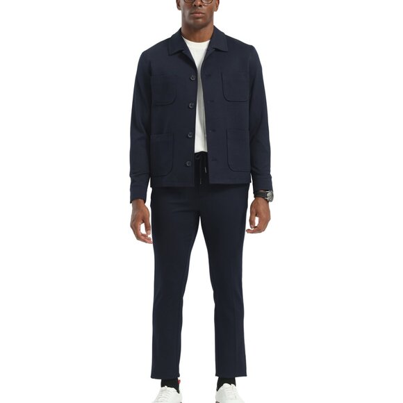 Navy 2 Piece Men's Casual Slim Fit Suit